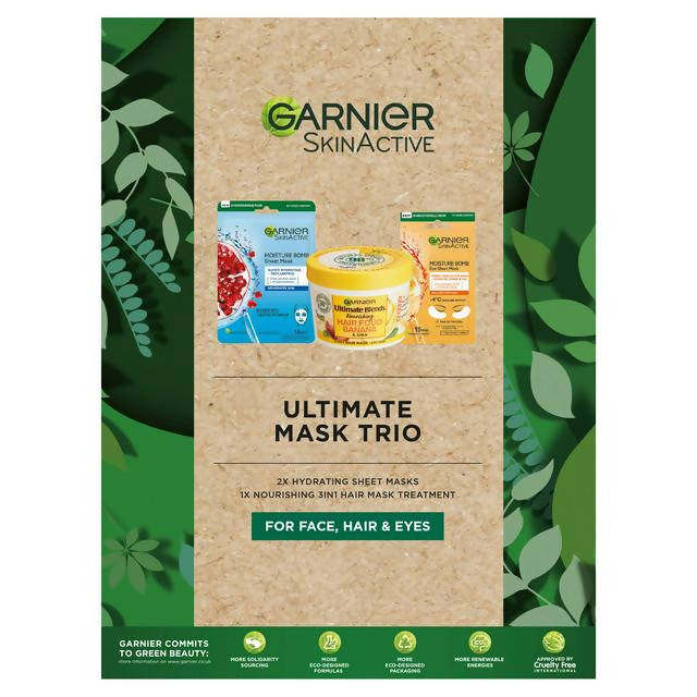 Garnier Ultimate Mask Trio for Face, Hair & Eyes - McGrocer