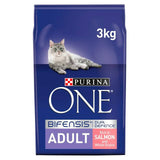 Purina One Adult Dry Cat Food Salmon And Wholegrain 3kg Advanced nutrition cat food Sainsburys   