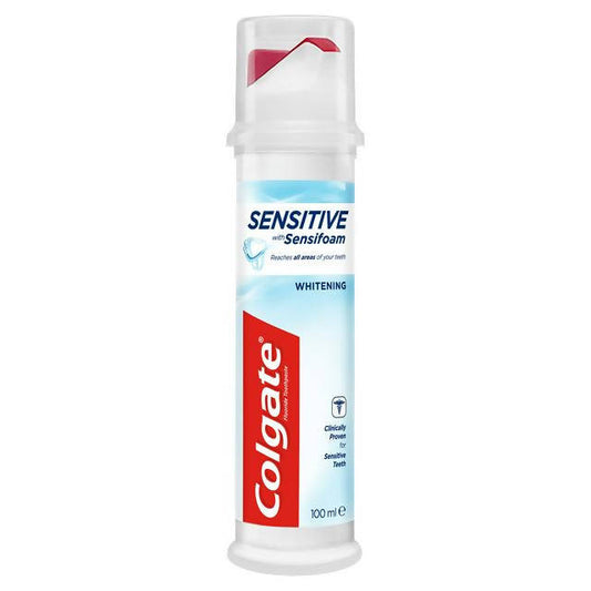 Colgate Sensitive with Sensifoam Whitening Toothpaste Pump 100ml toothpaste Sainsburys   