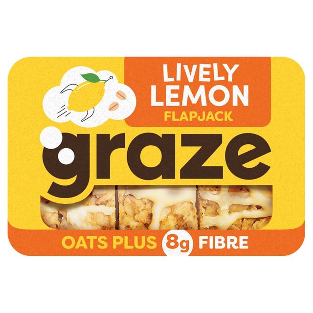 Graze Lively Lemon Flapjack Cereals M&S   