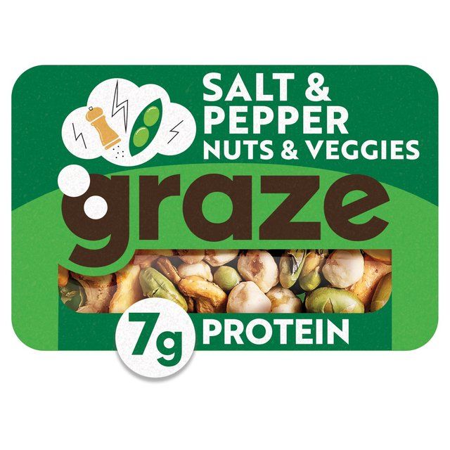 Graze Veggie Protein Power Snack Mix Sea Salt & Pepper Crisps, Nuts & Snacking Fruit M&S Default Title  