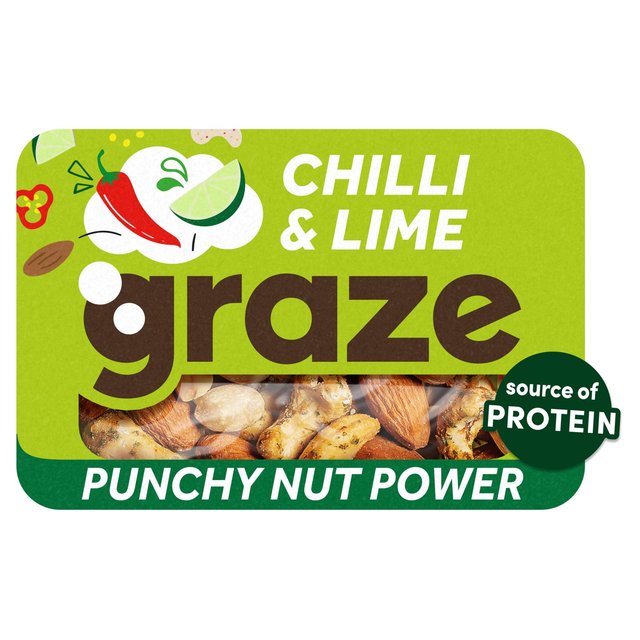 Graze Nutty Protein Power Snack Mix Punchy Chilli & Lime Crisps, Nuts & Snacking Fruit M&S Default Title  