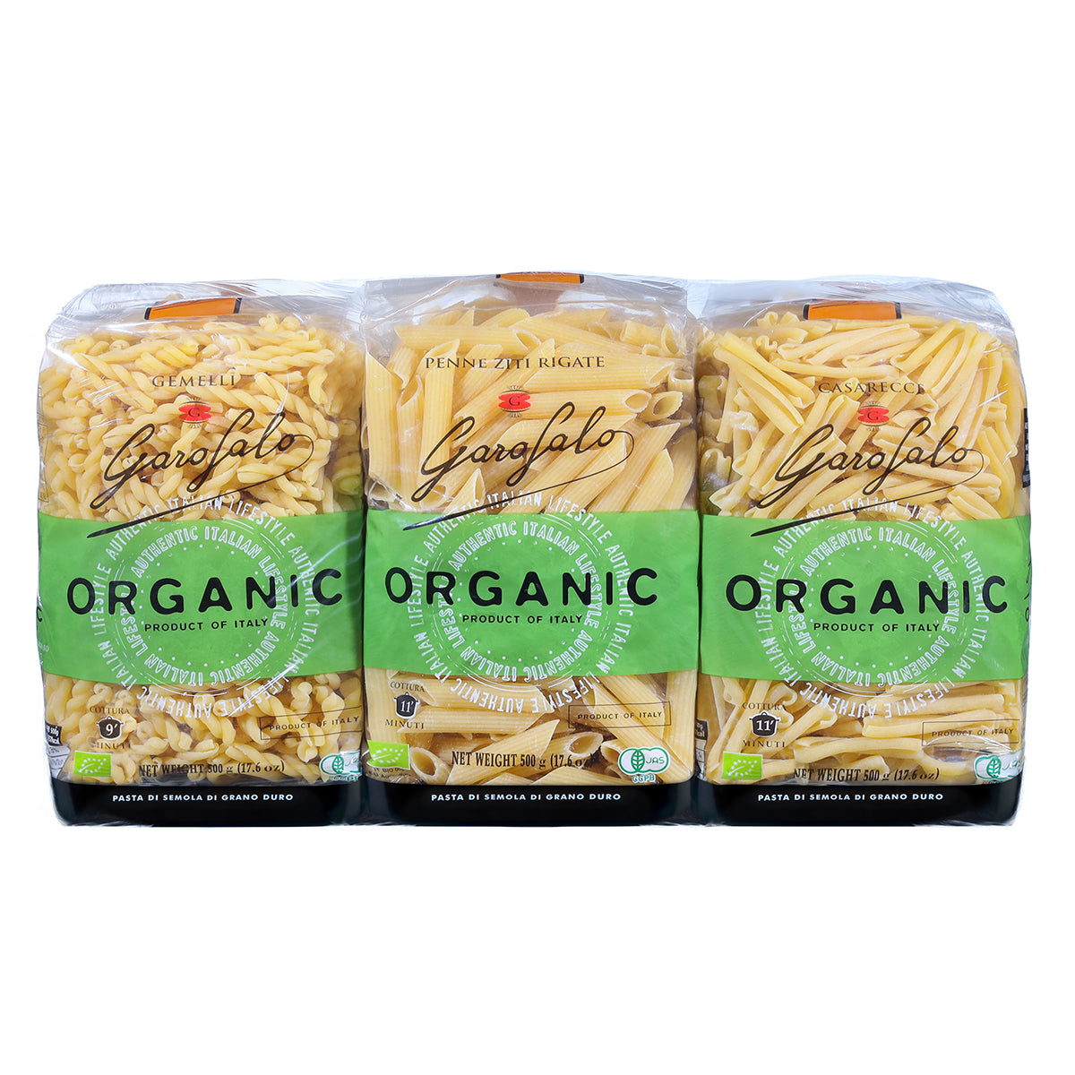 Garofalo Organic Pasta Variety Pack, 6 x 500g Pasta Costco UK weight  
