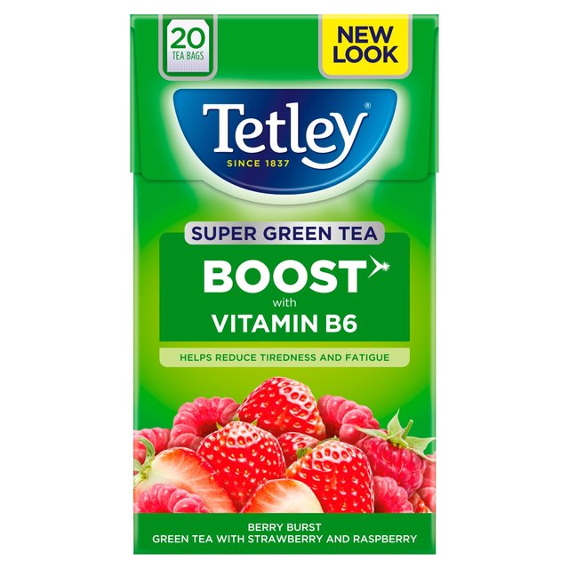 Tetley Super Green Tea Boost Berry Burst Tea Bags