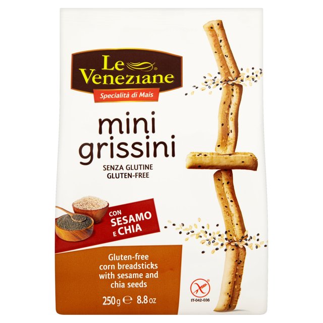 Le Veneziane Gluten Free Sesame & Chia Grissini Breadsticks Food Cupboard M&S Default Title  