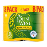 John West Tuna Chunks in Sunflower Oil, 8 x 200g - McGrocer