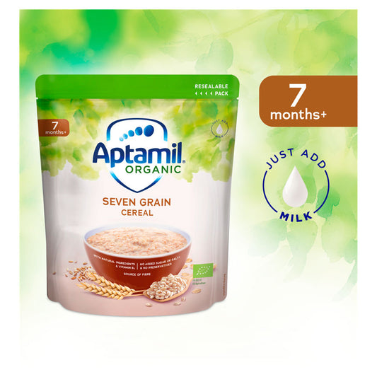 Aptamil Organic Seven Grain Cereal 7 Months+ Baby Food ASDA   