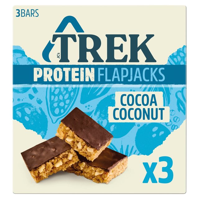 TREK Cocoa Coconut Protein Flapjacks Food Cupboard M&S   