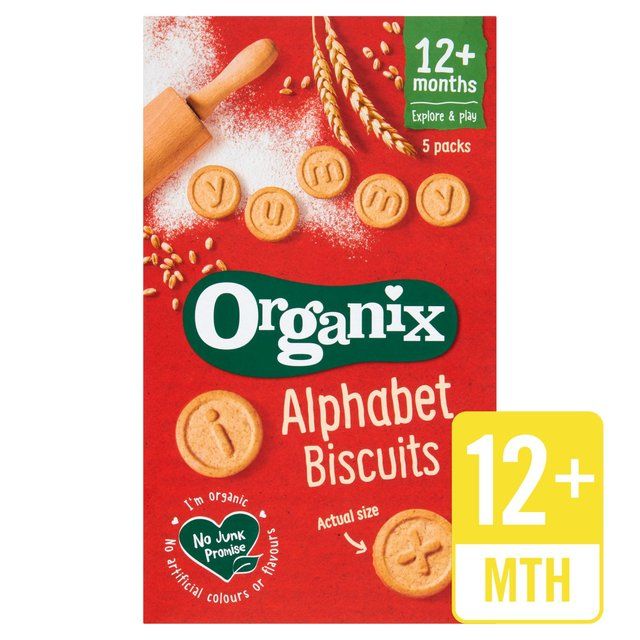 Organix Alphabet Organic Biscuits, 12 mths+ Multipack