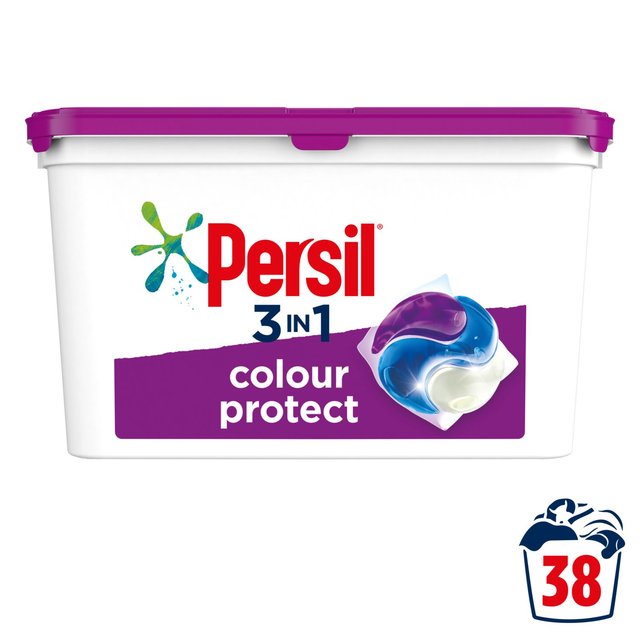 Persil 3 in 1 Laundry Washing Capsules Colour Protect 38 Wash