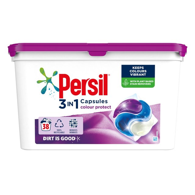 Persil 3 in 1 Laundry Washing Capsules Colour Protect 38 Wash