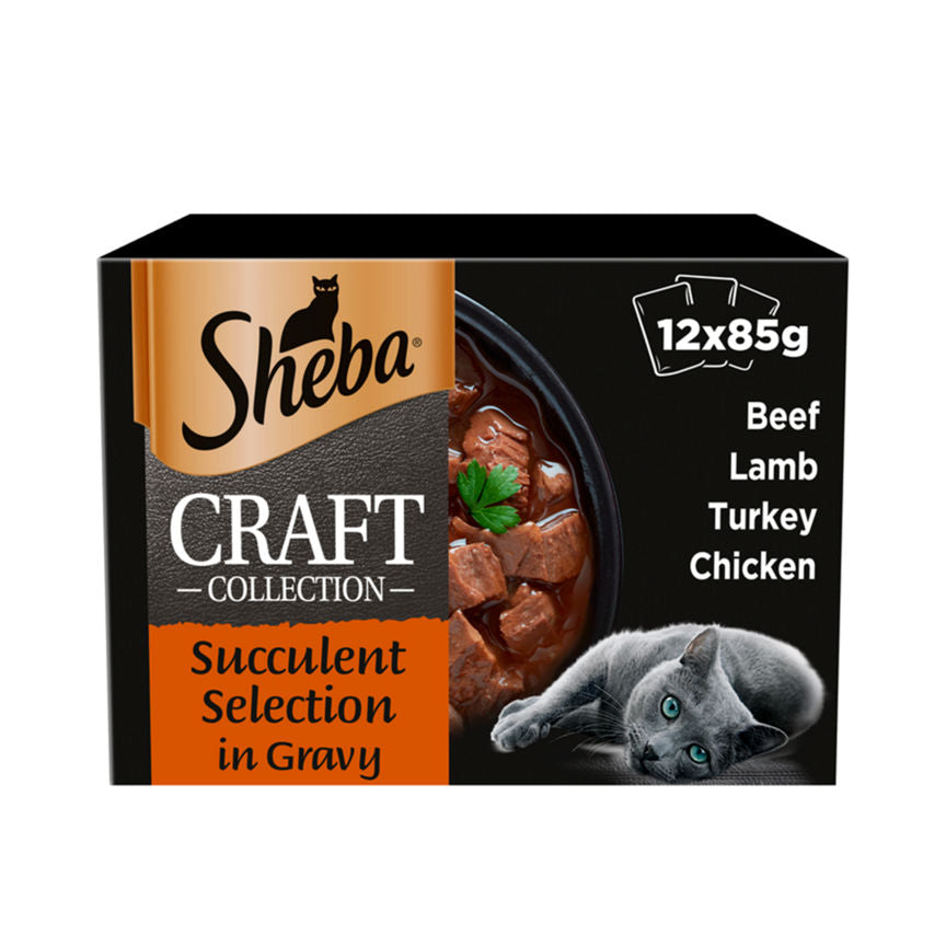 Sheba Craft Cat Food Pouches Succulent Selection in Gravy 12 x Cat Food & Accessories ASDA   