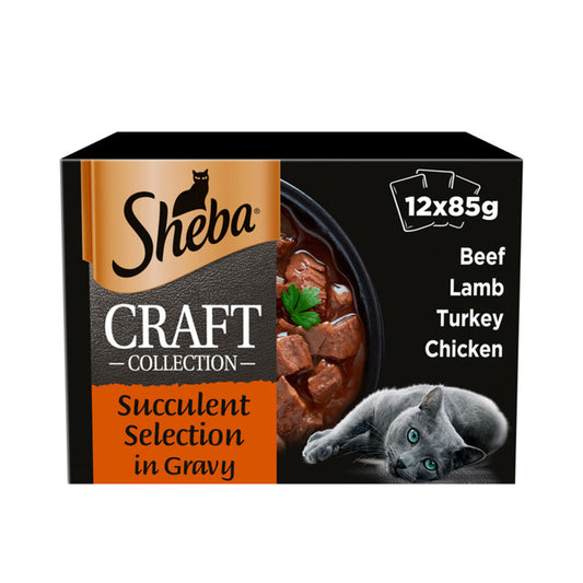 Sheba Craft Cat Food Pouches Succulent Selection in Gravy 12 x Cat Food & Accessories ASDA   