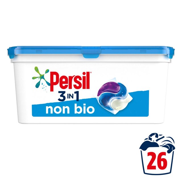 Persil 3 in 1 Laundry Washing Capsules Non Bio 26 Wash Accessories & Cleaning M&S   