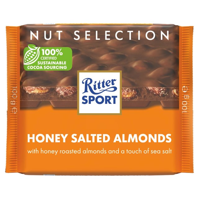 Ritter Sport Nut Perfection Honey Salted Almonds Milk Chocolate Food Cupboard M&S Default Title  