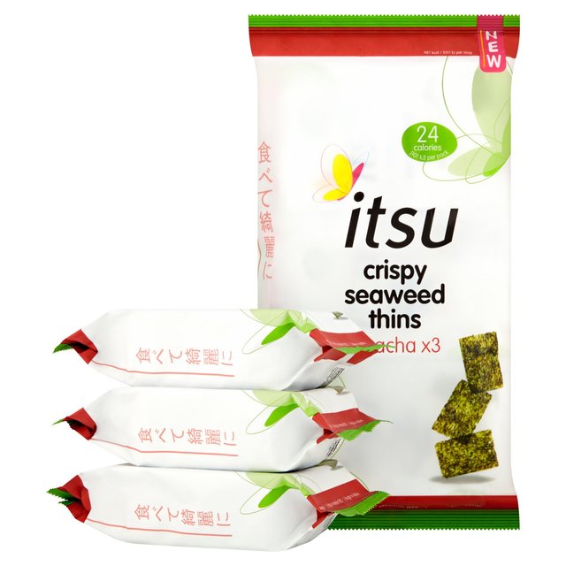 Itsu sriracha crispy seaweed thins multipack Crisps, Nuts & Snacking Fruit M&S   