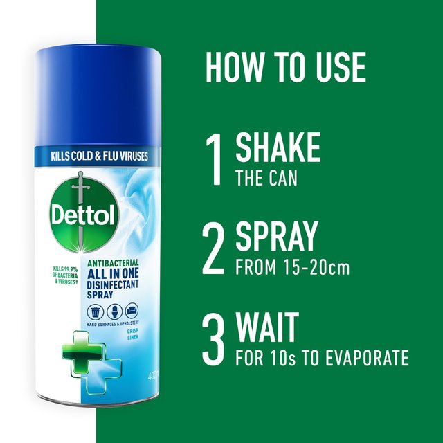 Dettol All In One Disinfectant Antibacterial Spray Crisp Linen