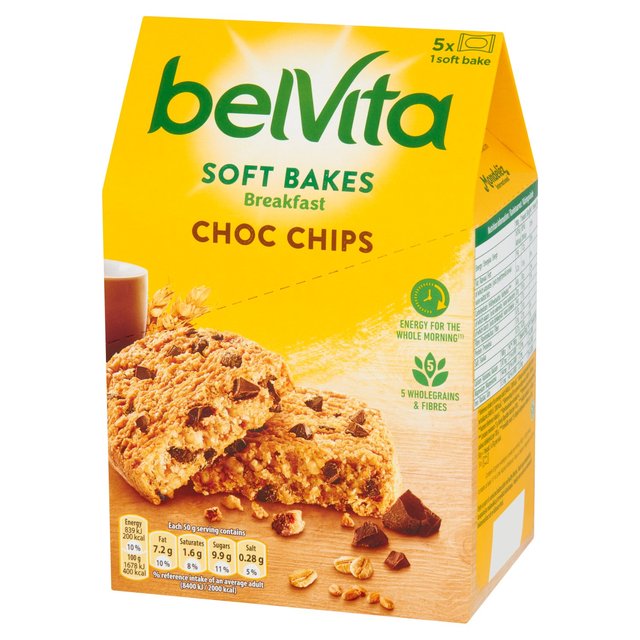 Belvita Choc Chips Soft Bakes Breakfast Biscuits Biscuits, Crackers & Bread M&S   