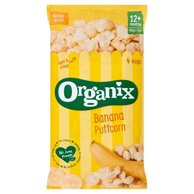 Organix Banana Organic Puffcorn, 12 mths+ Multipack Food Cupboard M&S Default Title  