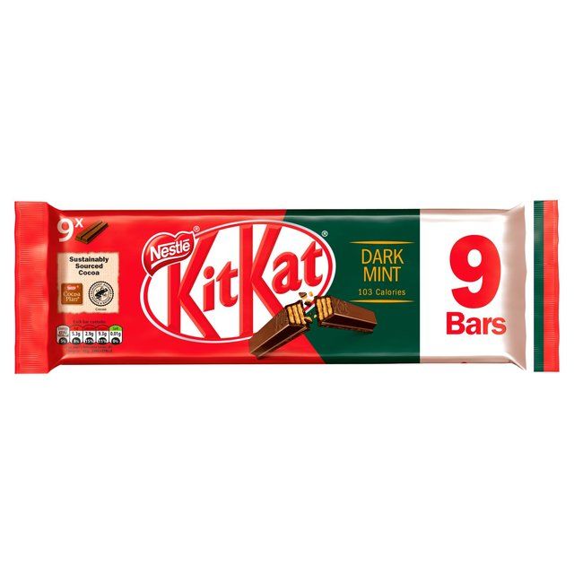 KitKat 2 Finger Dark Mint Chocolate Biscuit Bar Food Cupboard M&S Default Title  