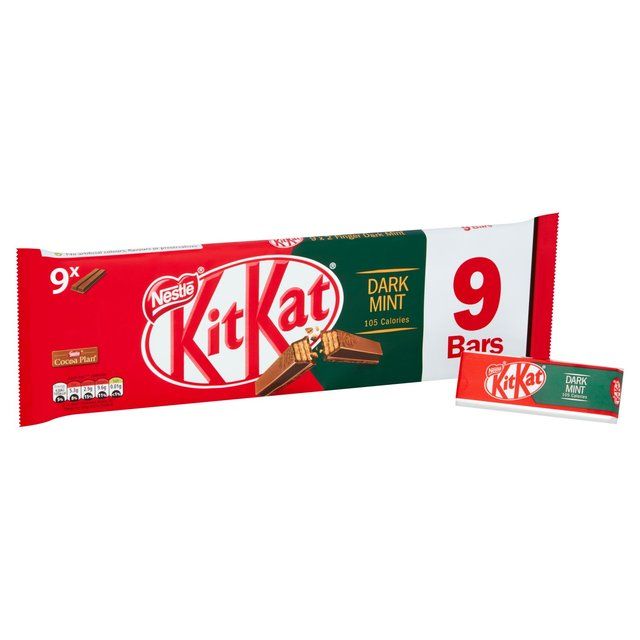 KitKat 2 Finger Dark Mint Chocolate Biscuit Bar Food Cupboard M&S   