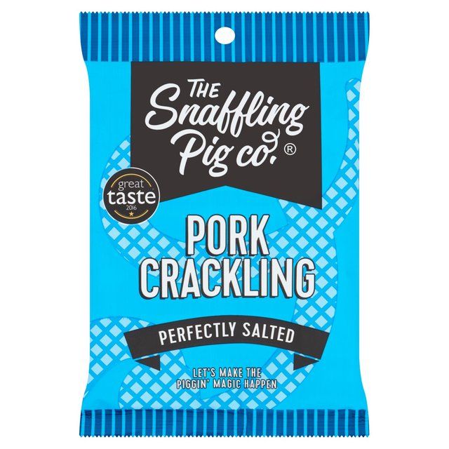 Snaffling Pig Perfectly Salted Pork Crackling Packets Food Cupboard M&S Default Title  