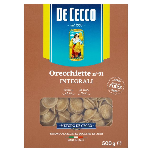 De Cecco Whole Wheat Orecchiette Rice, Pasta & Noodles M&S Default Title  