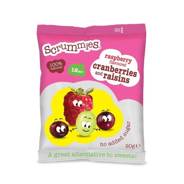 Scrummies Raspberry Flavour Cranberries & Raisins, 12 mths+ Crisps, Nuts & Snacking Fruit M&S Default Title  