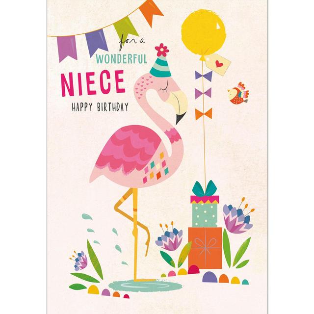 Niece Flamingo Birthday Card Perfumes, Aftershaves & Gift Sets M&S Default Title  