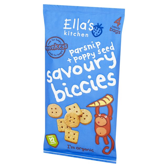 Ella's Kitchen Parsnip & Poppyseed Organic Biccies, 12 mths+ Multipack GOODS M&S   