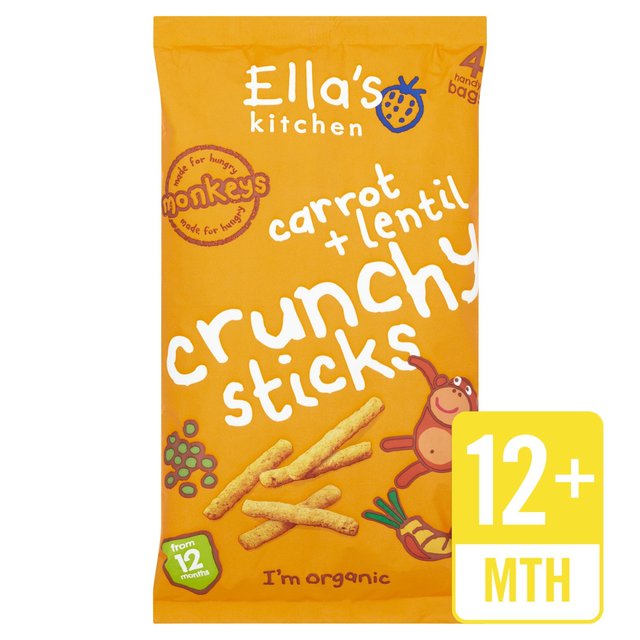 Ella's Kitchen Carrot & Lentil Organic Crunchy Sticks, 12 mths+ Multipack GOODS M&S   