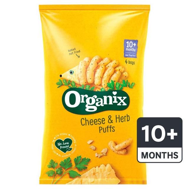 Organix Cheese & Herb Orgnic Puffs, 10 mths+ Multipack Food Cupboard M&S Default Title  