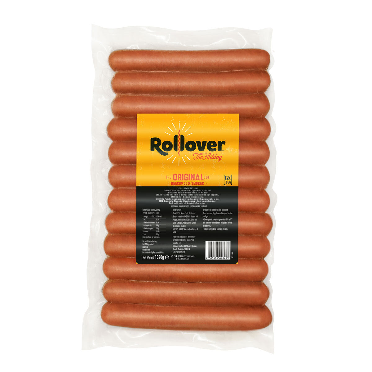 Rollover Bockwurst Hot Dogs, 12 x 85g - McGrocer