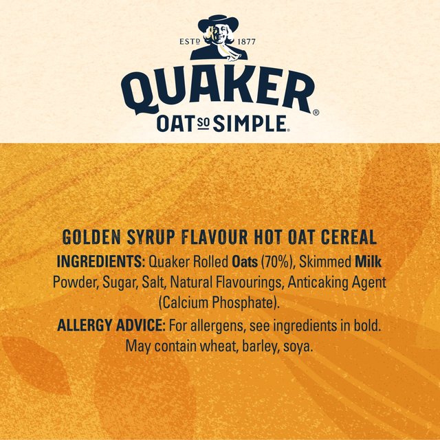 Quaker Oat So Simple Golden Syrup Porridge Big Pot Cereals M&S   