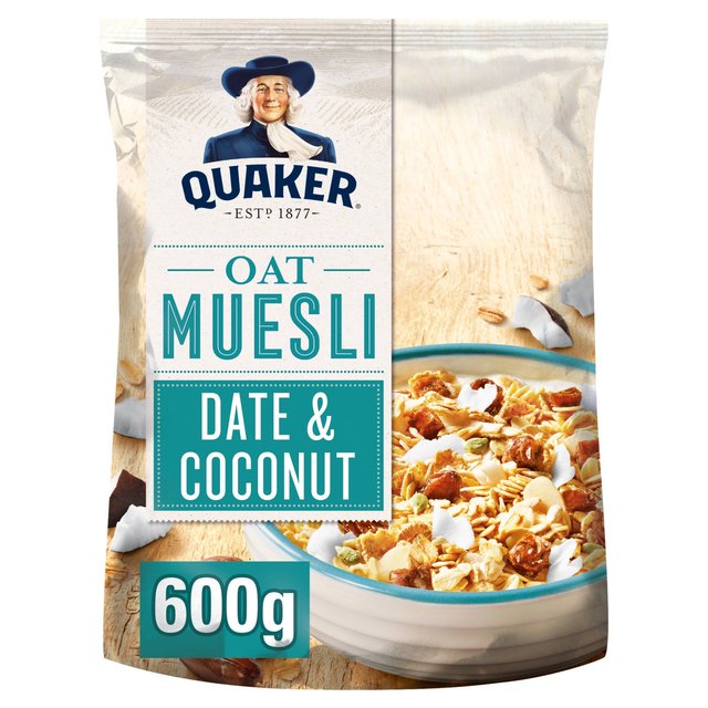 Quaker Dates & Coconut Muesli Cereals M&S Default Title  