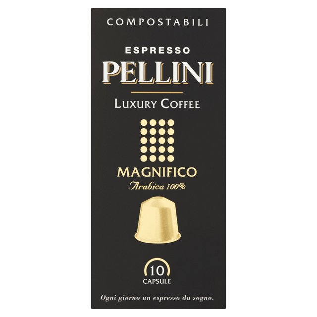 Pellini Luxury Magnifico Compostable Nespresso Compatible Coffee Capsules WORLD FOODS M&S   