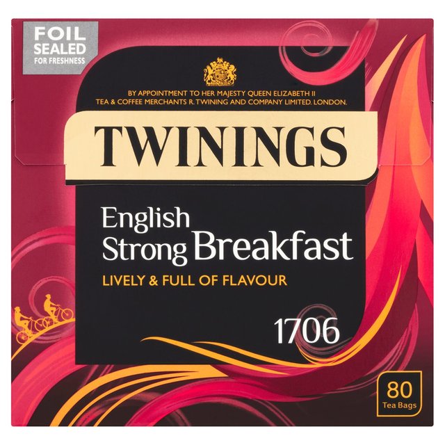 Twinings English Strong Breakfast Tea, 80 Tea Bags Food Cupboard M&S   