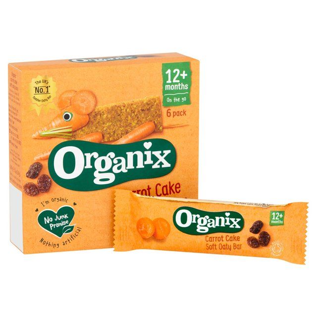 Organix Carrot Cake Organic Soft Oaty Bars, 12 mths+ Multipack Food Cupboard M&S   