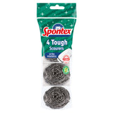 Spontex 4 Tough Scourers Accessories & Cleaning ASDA   