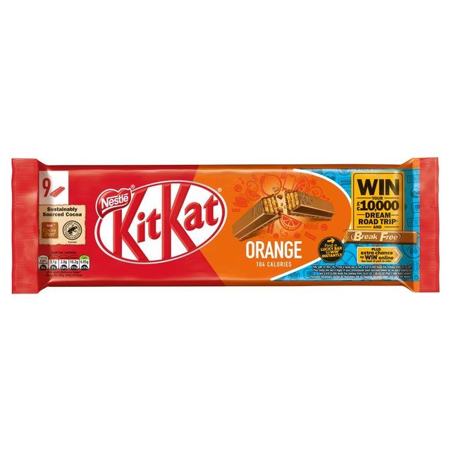 KitKat 2 Finger Orange Chocolate Biscuit Bar Food Cupboard M&S   