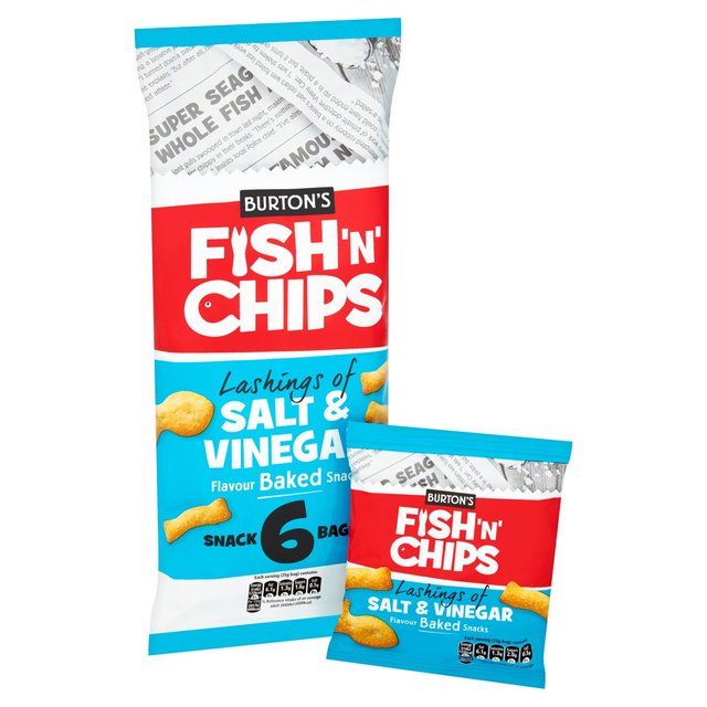 Burton's Fish & Chips Salt & Vinegar Multipack Food Cupboard M&S Title  