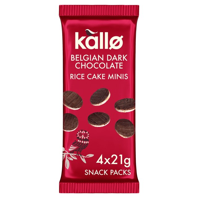 Kallo Belgian Dark Chocolate Mini Rice Cakes Multipack Crisps, Nuts & Snacking Fruit M&S Default Title  