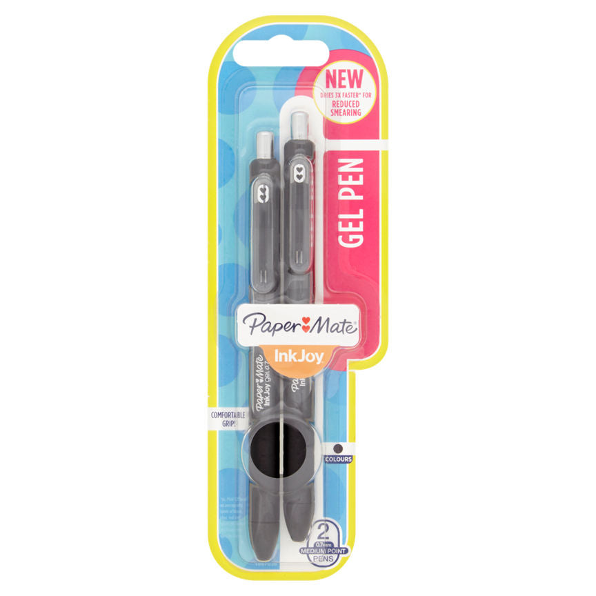 Papermate 2 Black Medium Gel Point Pens