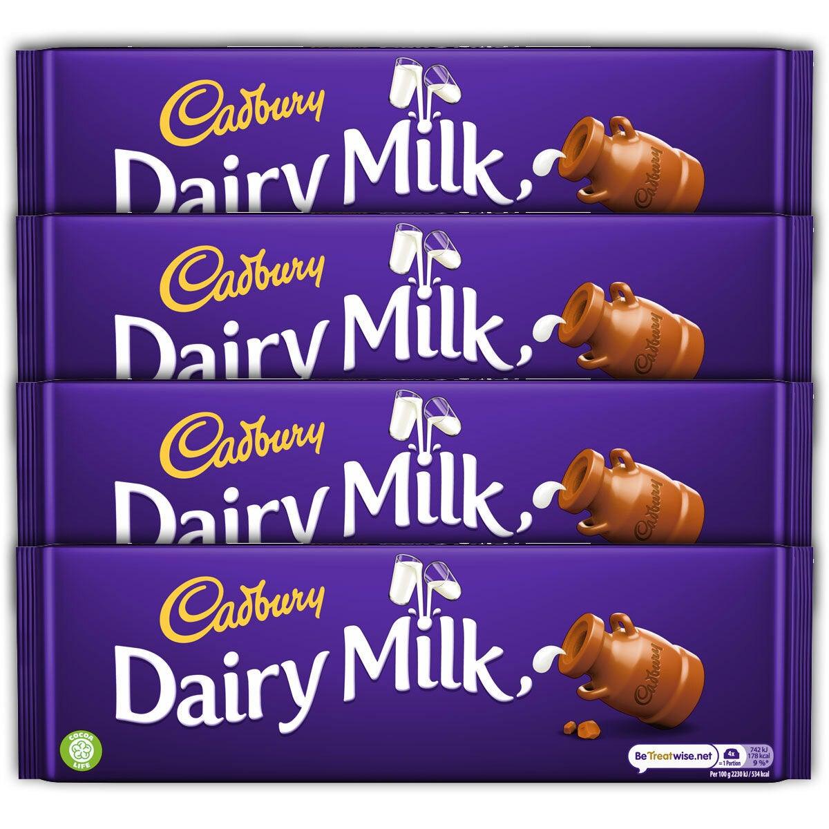 Cadbury Dairy Milk Chocolate, 4 x 300g Snacks Costco UK weight  