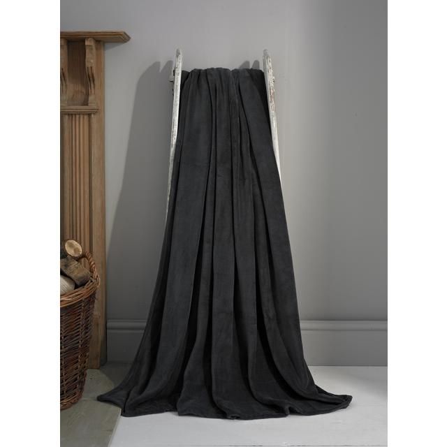 Deyongs Snuggle Touch Fleece Throw, Charcoal 140X180cm Perfumes, Aftershaves & Gift Sets M&S   