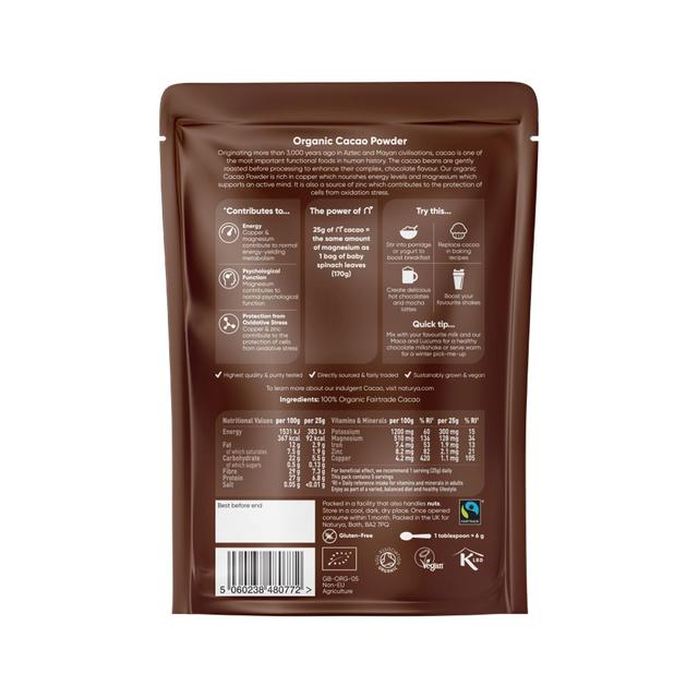 Naturya Organic Fair Trade Cacao Powder