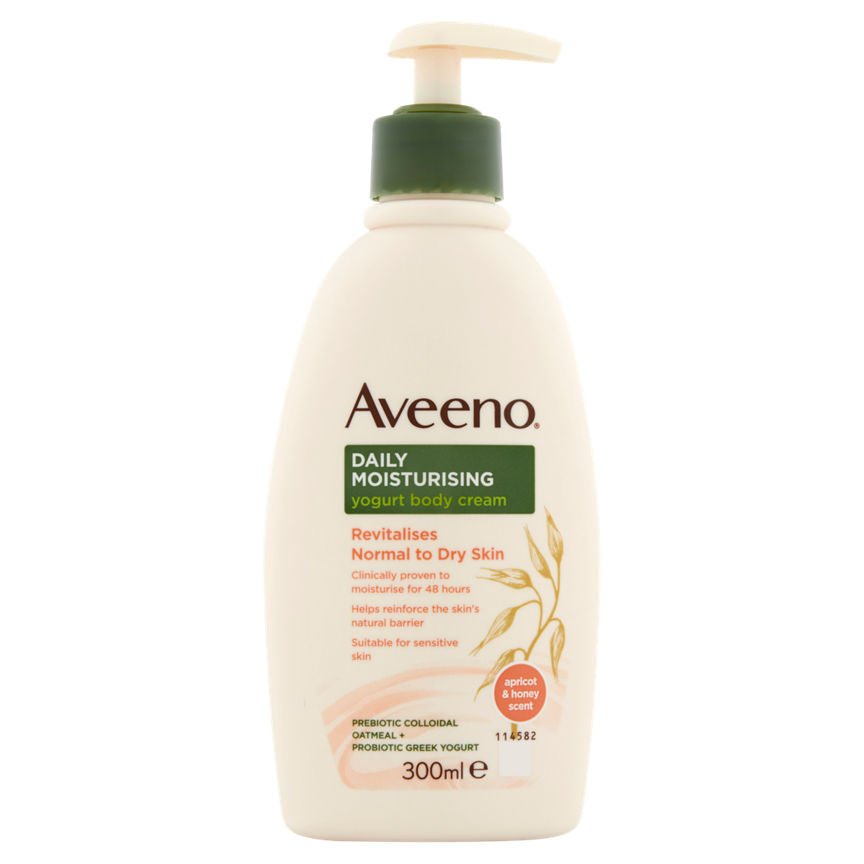 Aveeno Daily Moisturising Yogurt Body Cream Apricot & Honey Body Care ASDA   