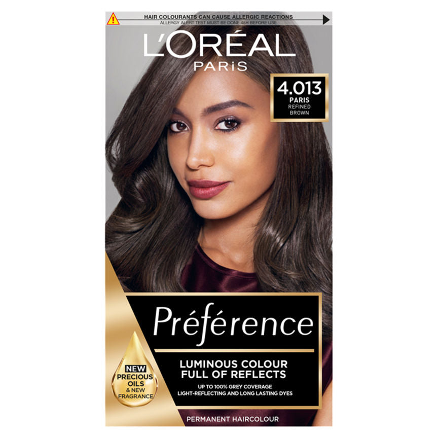 L'Oreal Preference Infinia 4.01 Paris Natural Dark Brown Hair Dye Hair Colourants & Dyes ASDA   