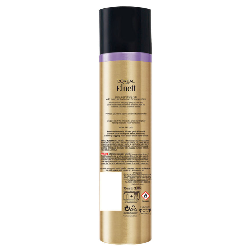 L'Oreal Elnett Satin Hairspray Lumiere Supreme Hold Haircare & Styling ASDA   