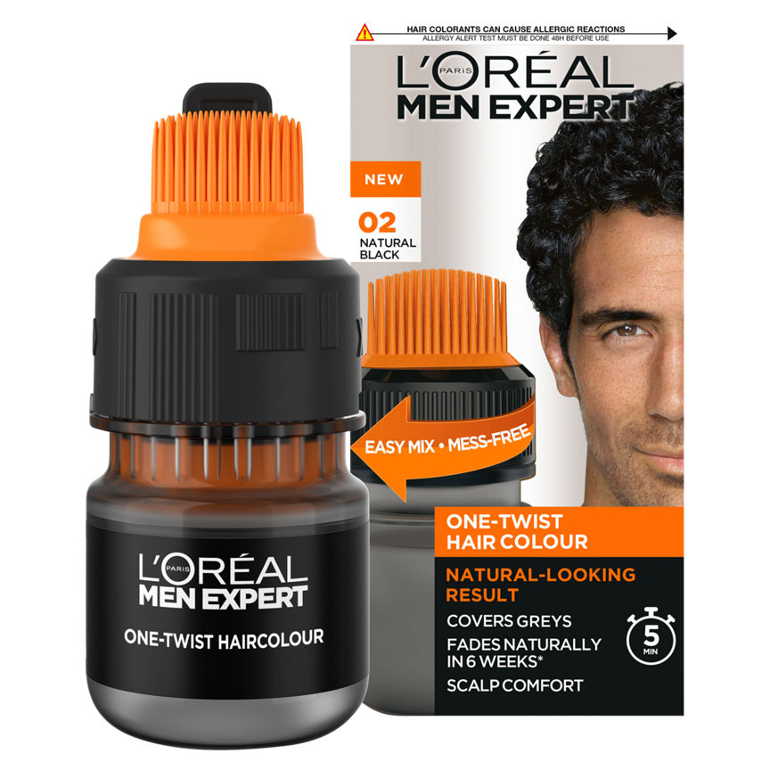 L'Oreal Men Expert One Twist Hair Colour Shade 2 Natural Black Men's Toiletries ASDA   